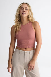 Camisole col halter bodycon - Femme && ROSE