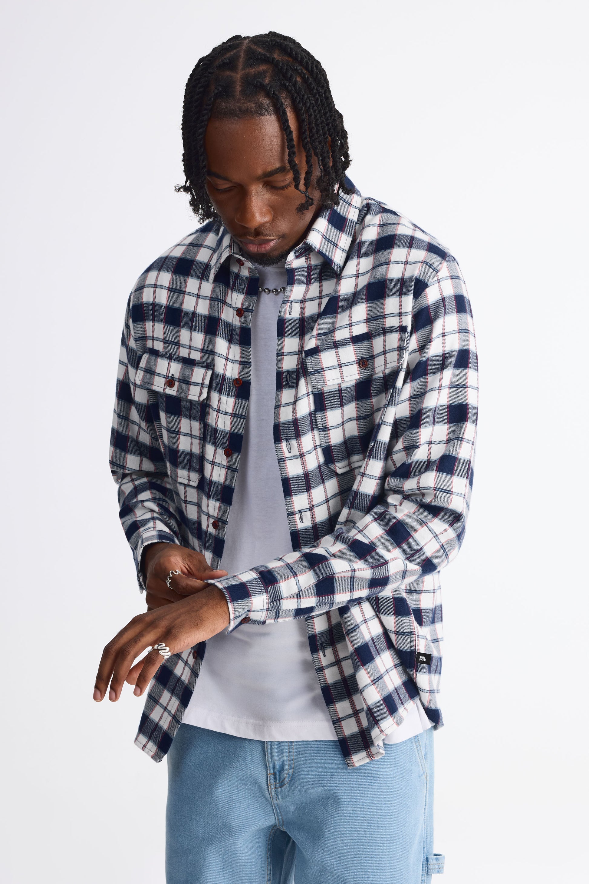 Chemise coupe lousse - Homme && BLANC CASSÉ/MULTI