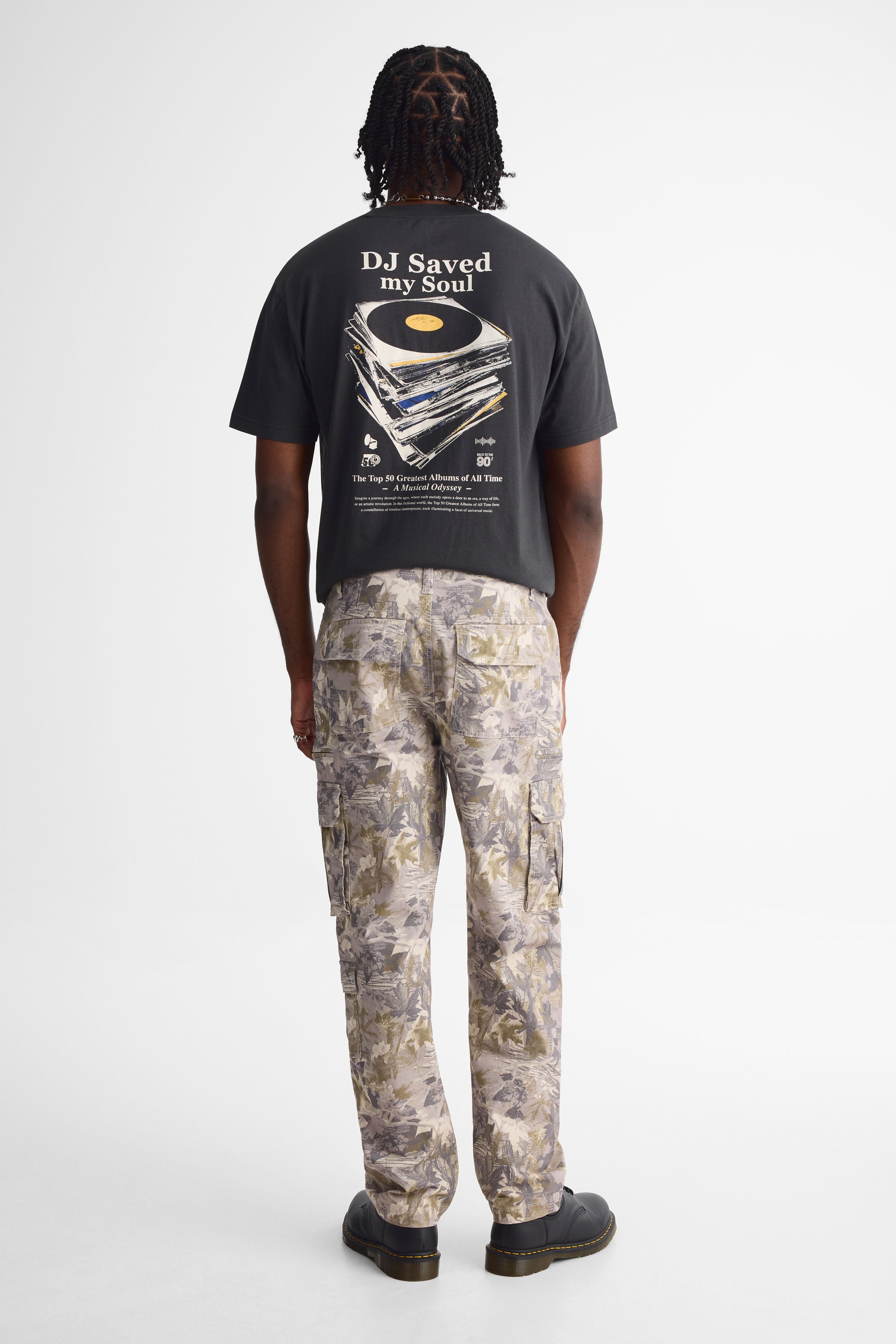Pantalon cargo coupe ample en twill - Homme && KAKI/MULTI