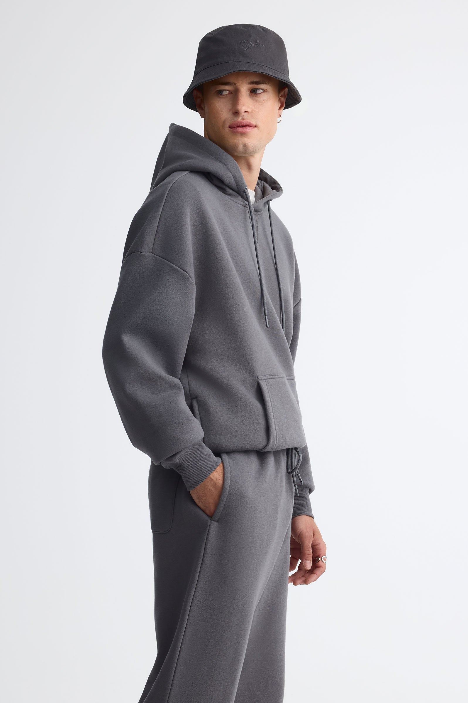 Pantalon ouaté coupe ample - Homme && CHARBON