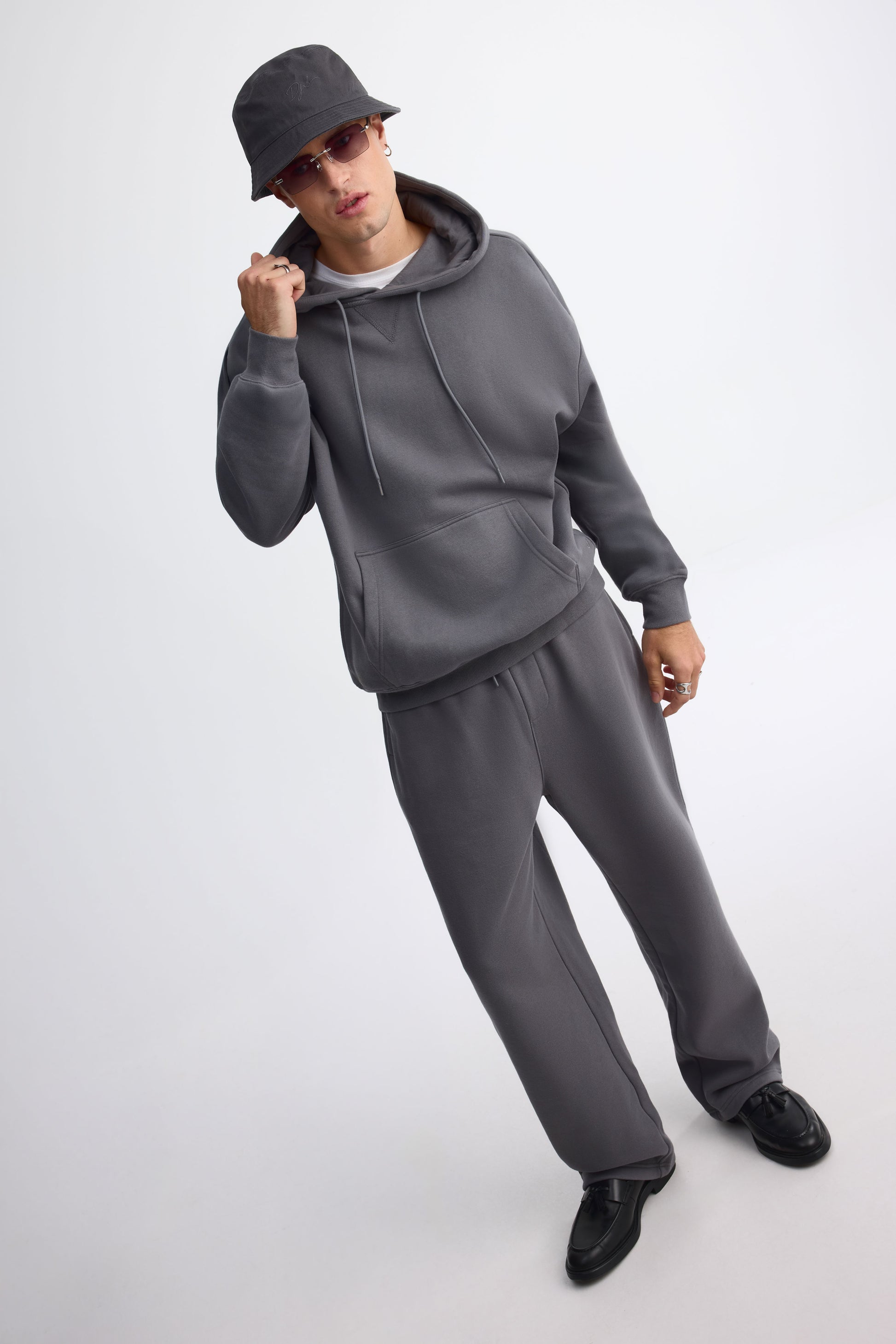 Pantalon ouaté coupe ample - Homme && CHARBON