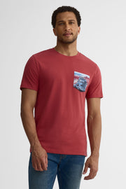 Chandail col rond avec poche, 2/30$ - Homme && ROUGE