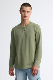 Chandail Henley manches longues - Homme && KAKI