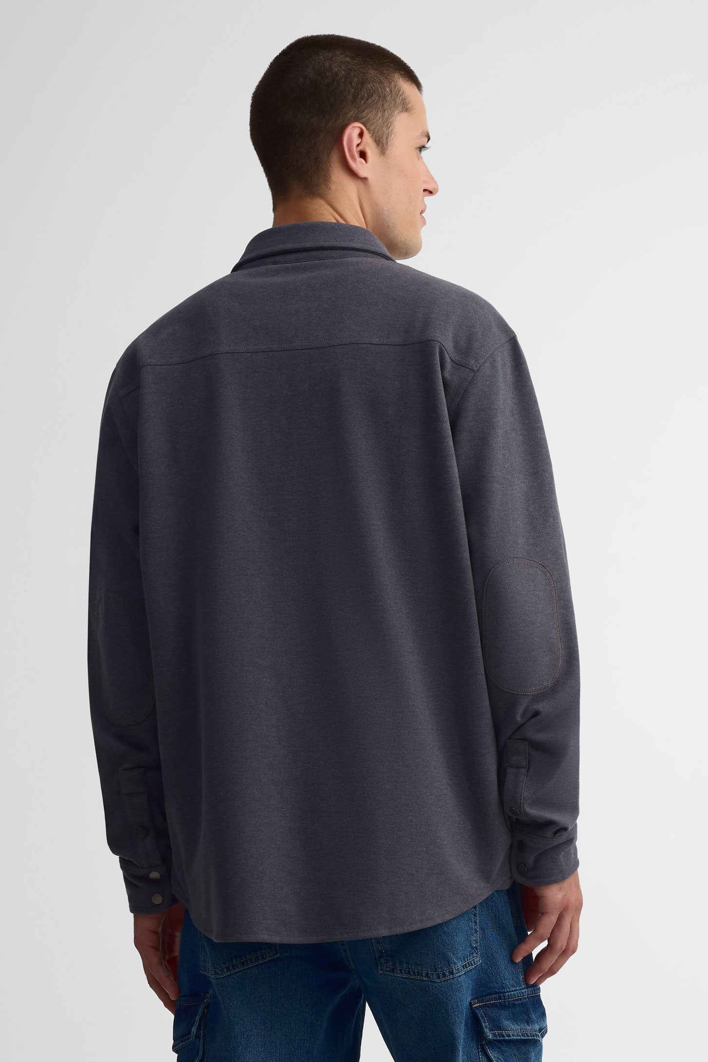 Surchemise en twill brossé - Homme && CHARBON