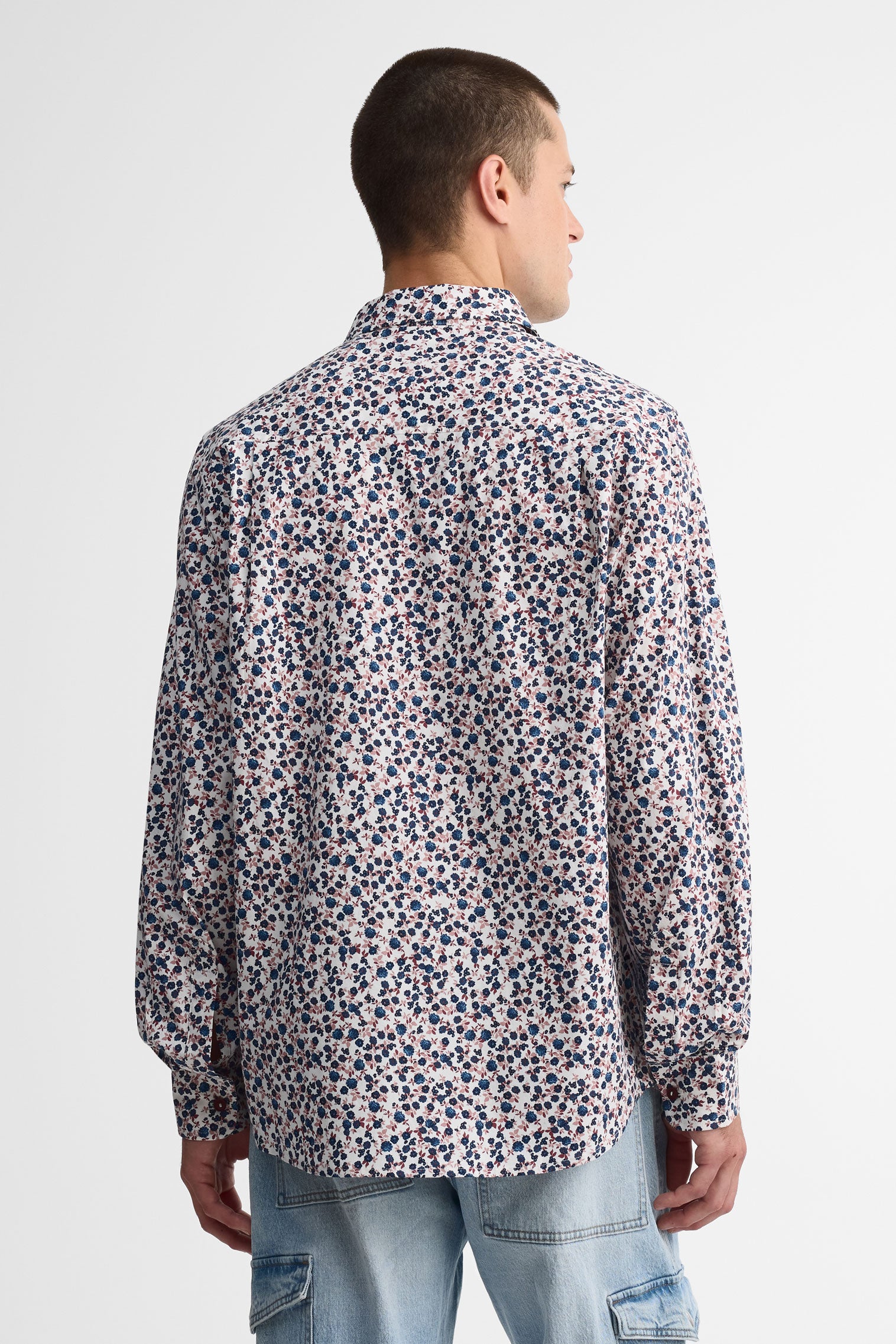 Chemise à manches longues imprimée - Homme && ROSE MULTI