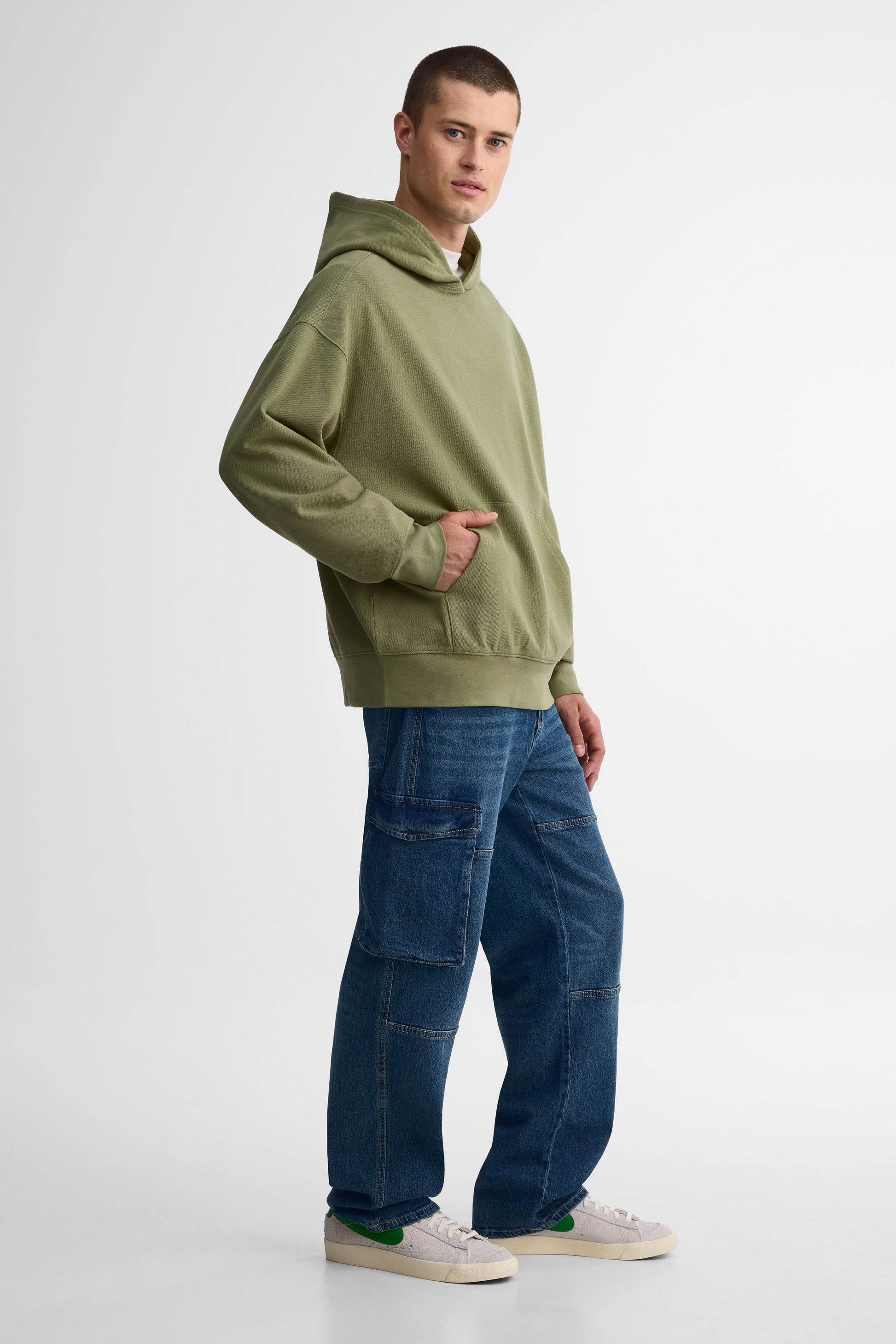 Chandail à capuchon - Homme && KAKI