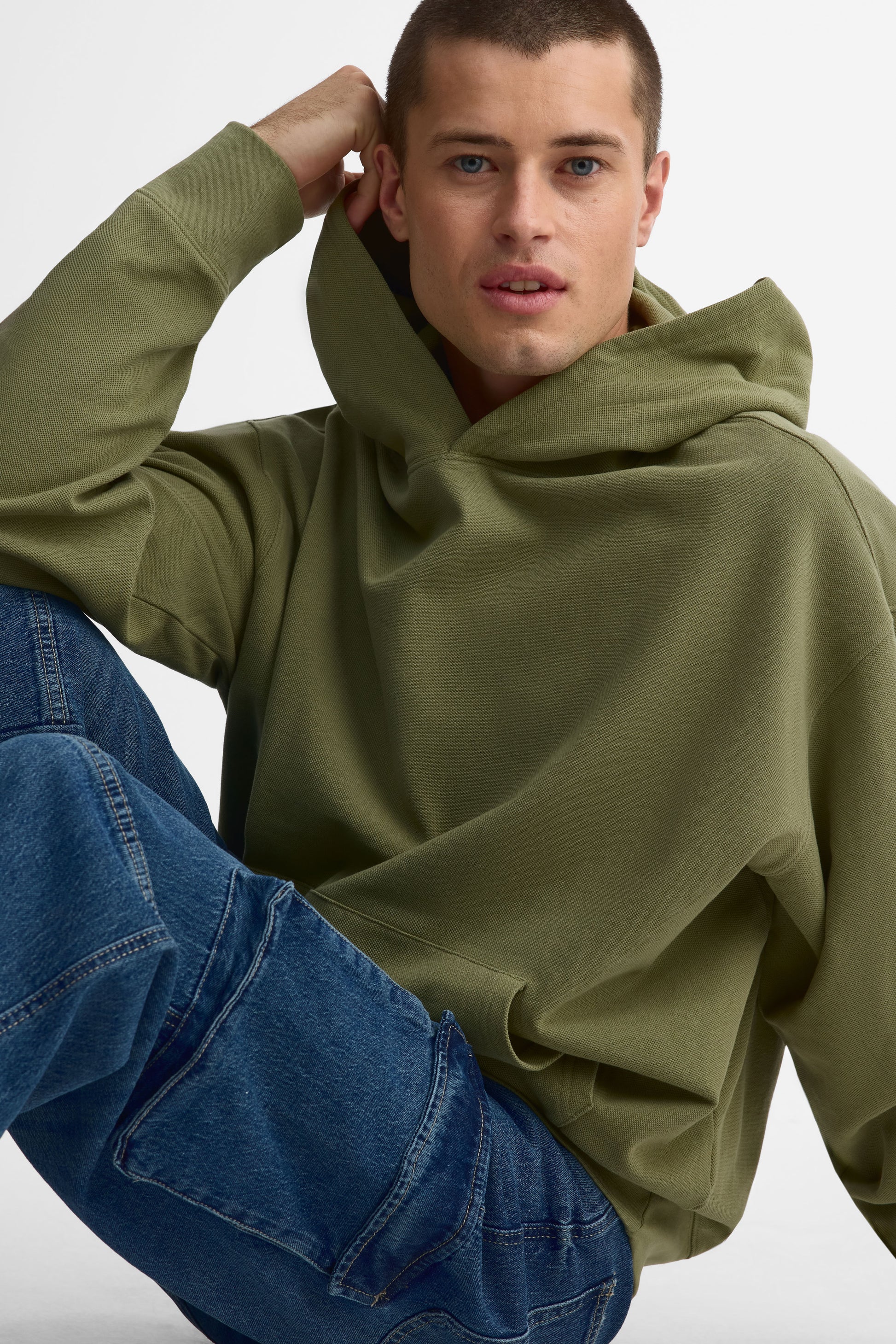 Chandail à capuchon - Homme && KAKI
