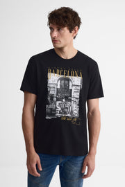 T-shirt col rond - Homme && NOIR