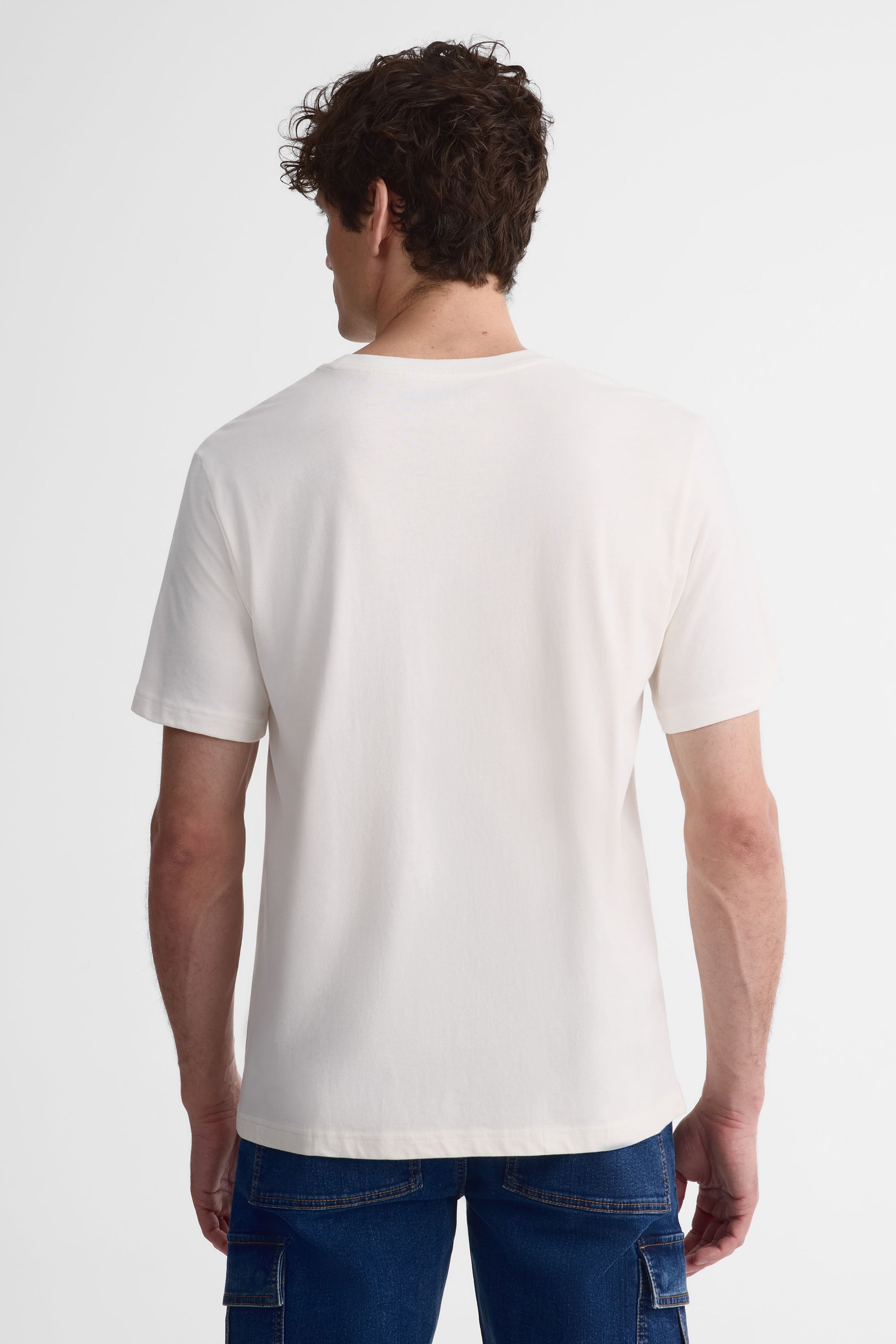 T-shirt col rond - Homme && BLANC CASSÉ