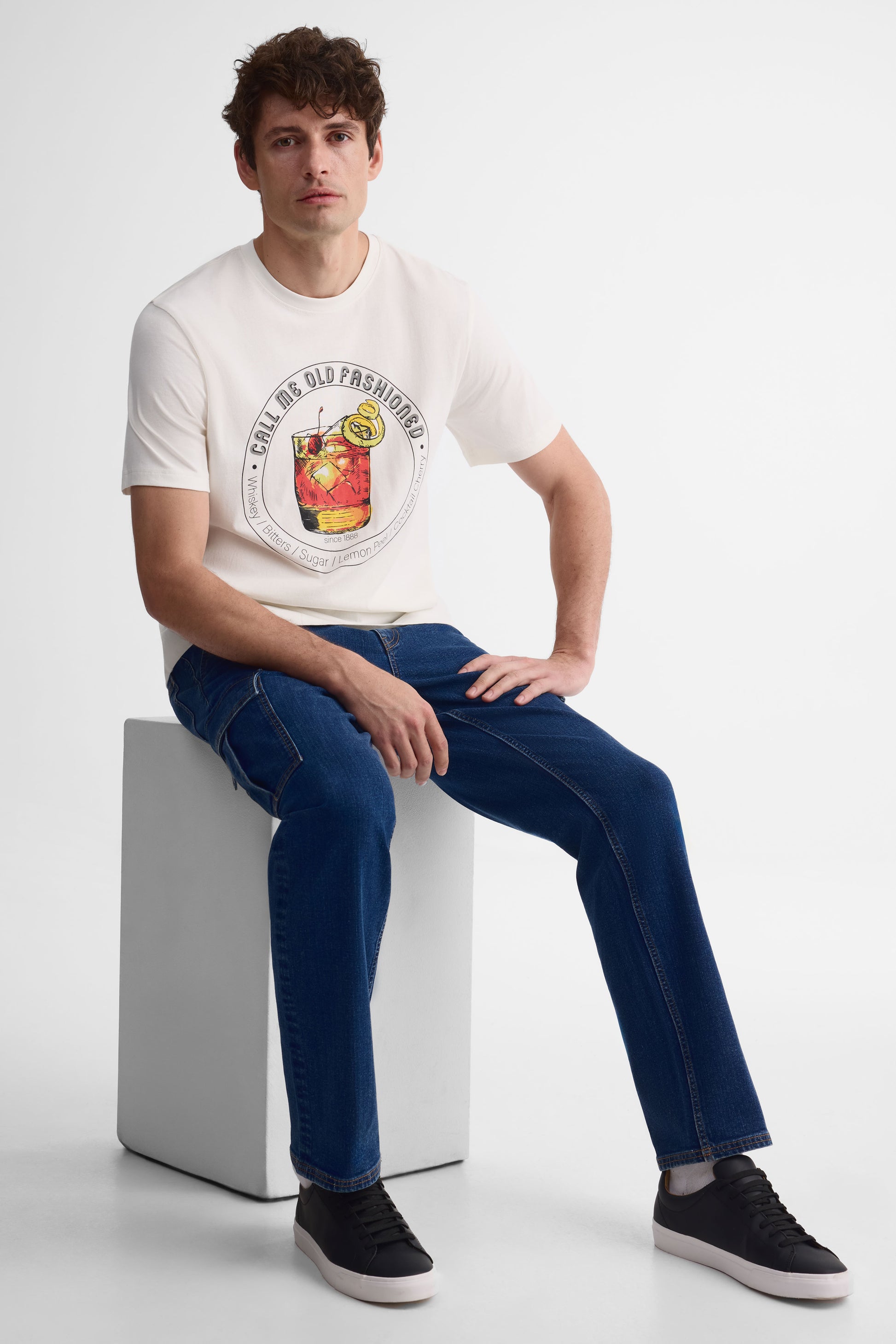 T-shirt col rond - Homme && BLANC CASSÉ
