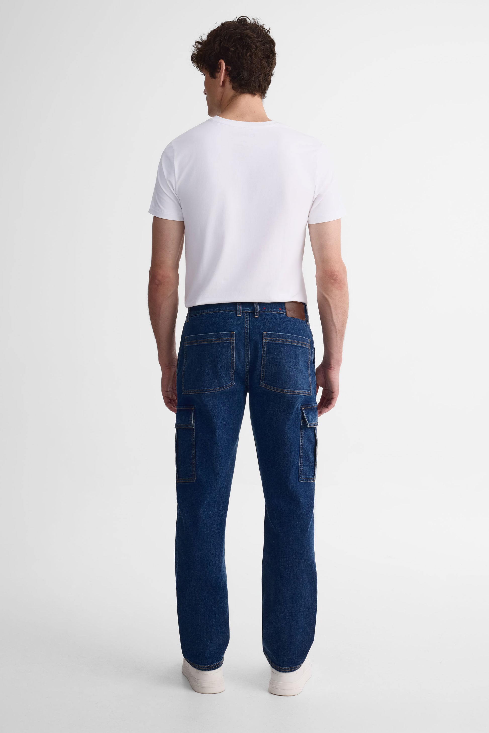 Jeans cargo jambe droite - Homme && DENIM MOYEN