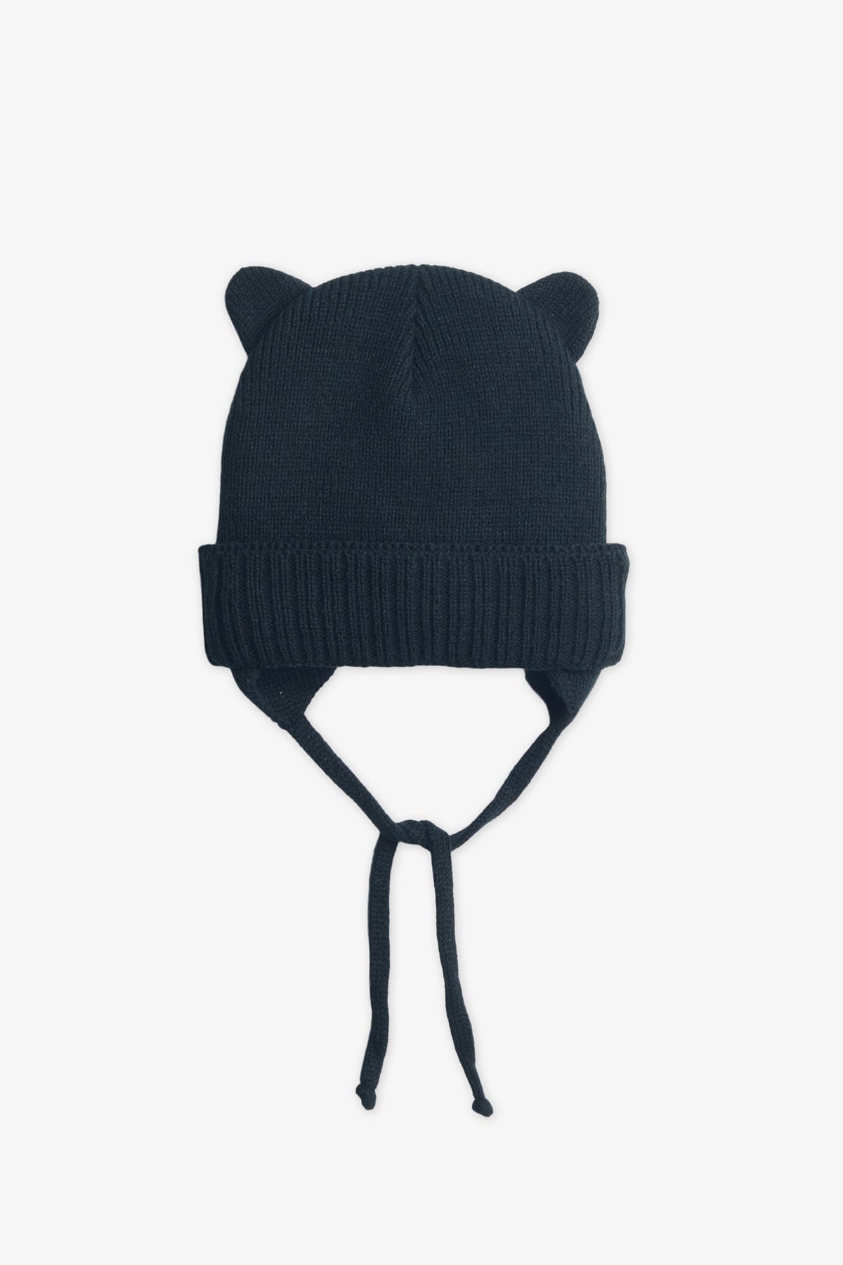 Tuque en tricot avec oreilles - Bébé garçon && NOIR