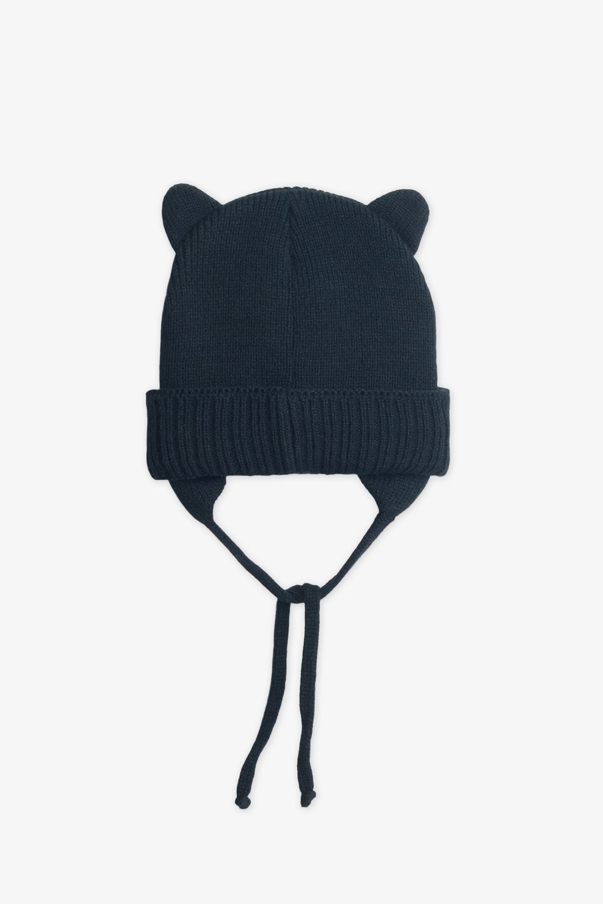 Tuque en tricot avec oreilles - Bébé garçon && NOIR