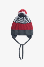 Tuque doublée en polar avec oreilles - Bébé garçon && ROUGE