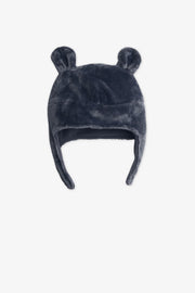 Tuque doublée en polar avec oreilles - Bébé garçon && CHARBON