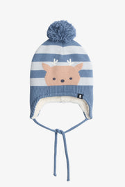 Tuque en tricot doublée sherpa - Bébé garçon && GRIS