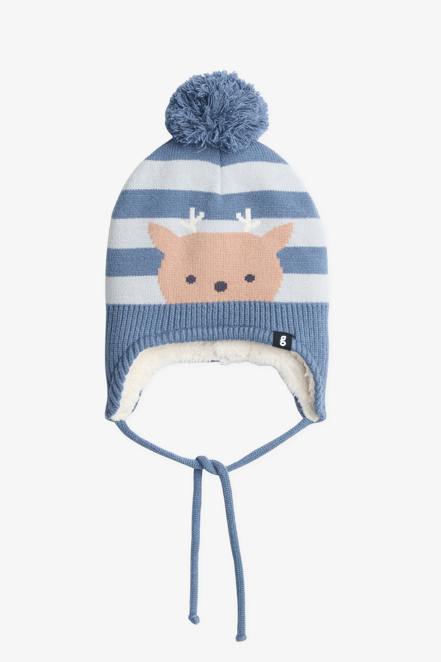 Tuque en tricot doublée sherpa - Bébé garçon && GRIS
