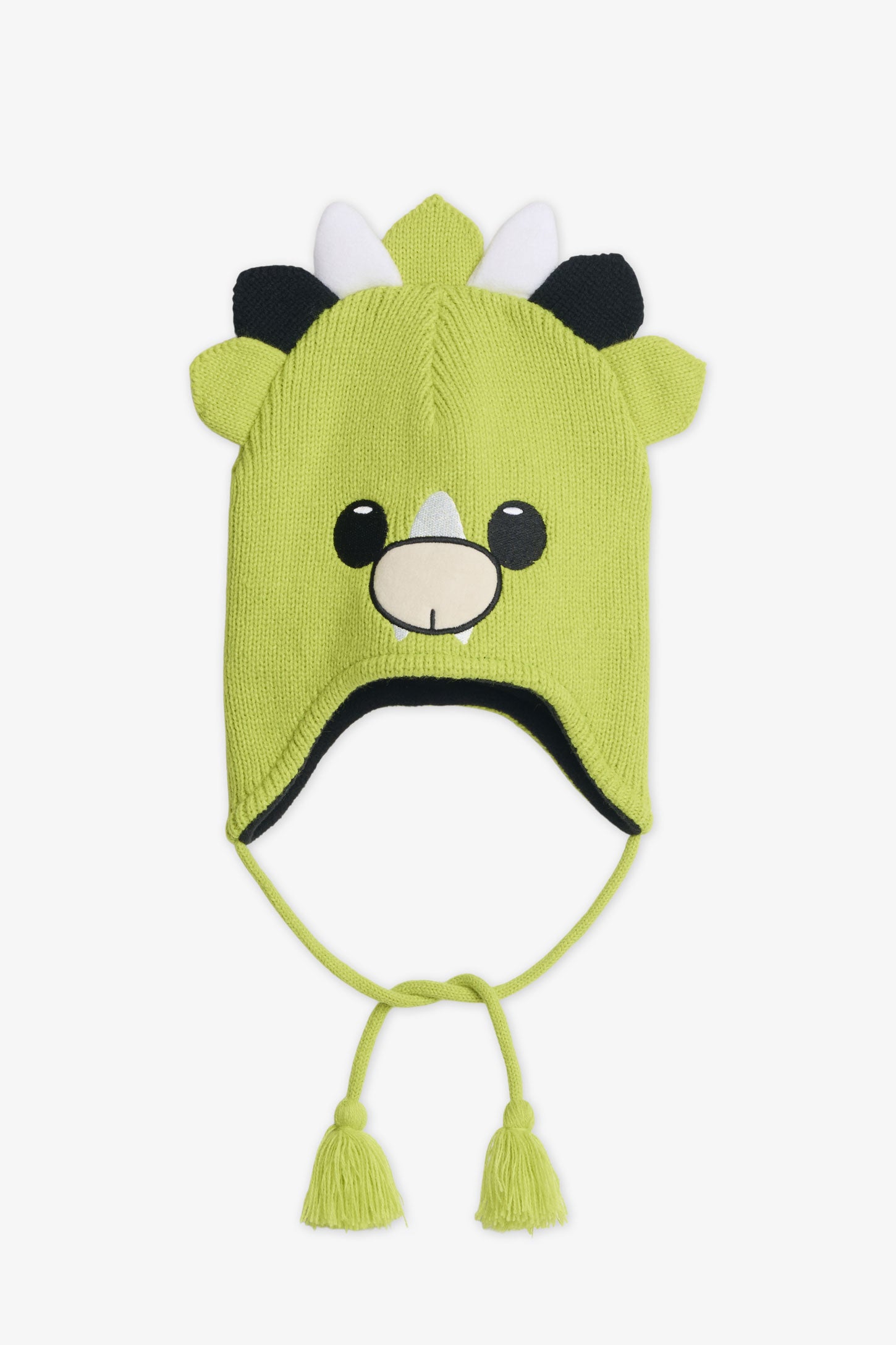 Tuque en tricot avec patch animal - Enfant garçon && VERT LIME