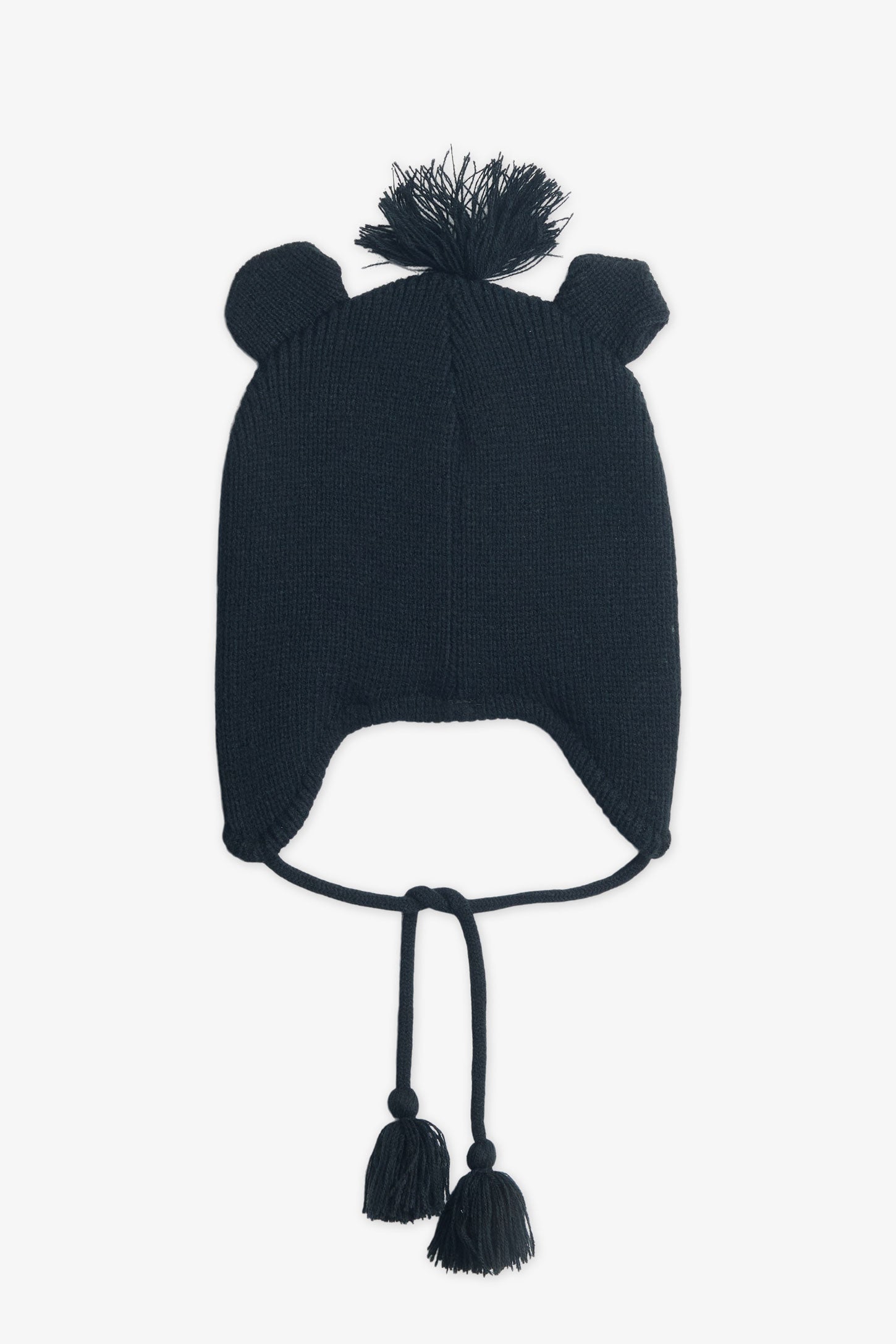 Tuque en tricot avec patch animal - Enfant garçon && NOIR