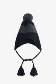 Tuque en tricot doublé teddy fur - Enfant garçon && NOIR