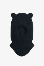 Cagoule en tricot doublée micro polar - Bébé fille && NOIR