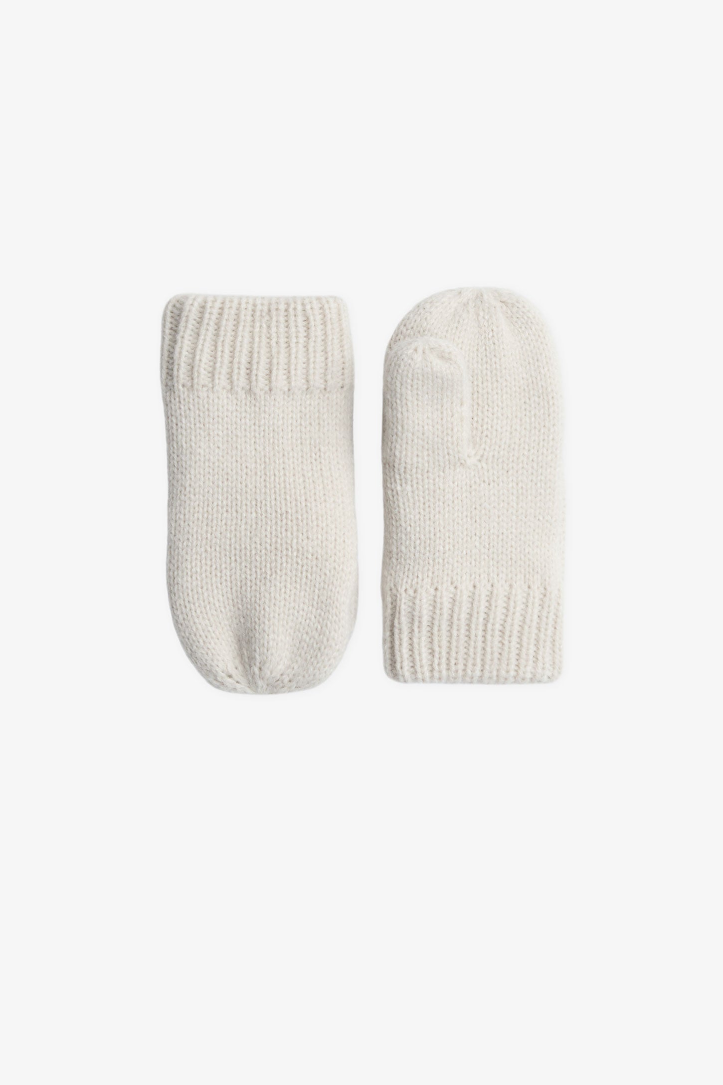 Mitaine en tricot doublée micro polar - Bébé fille && BEIGE