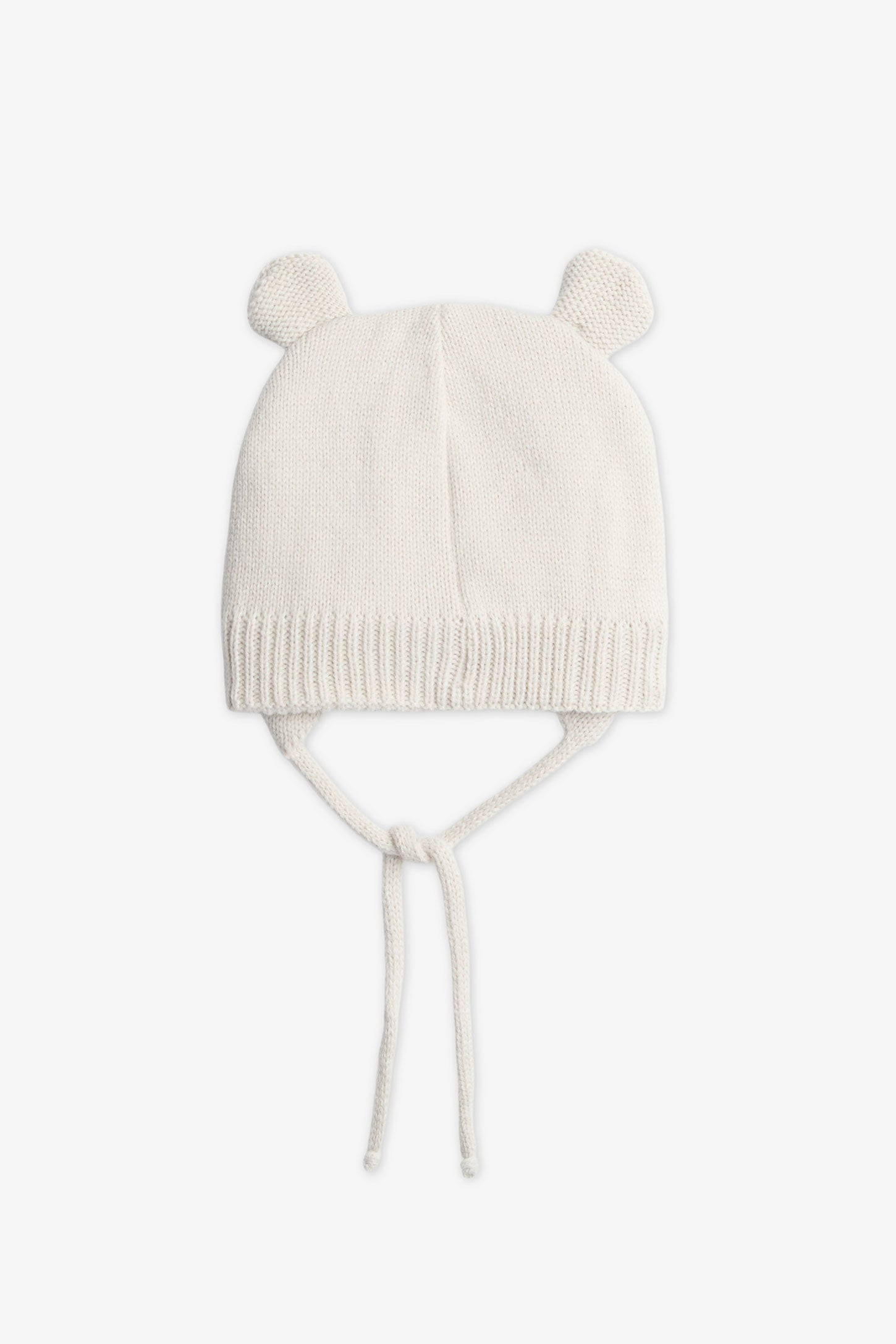Tuque en tricot avec oreilles - Bébé fille && BEIGE