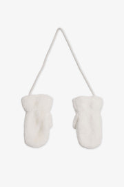 Mitaines en micro polyester avec cordon - Bébé fille && BEIGE
