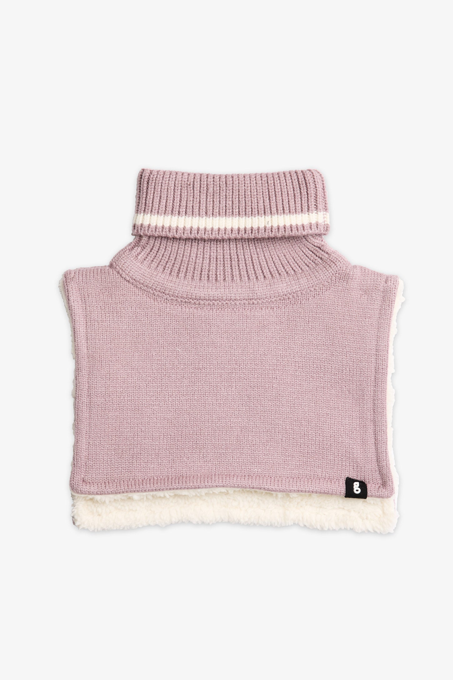 Plastron en tricot doublé sherpa - Bébé fille && MAUVE
