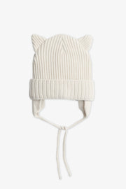 Tuque en tricot avec oreilles décoratives - Enfant fille && BEIGE