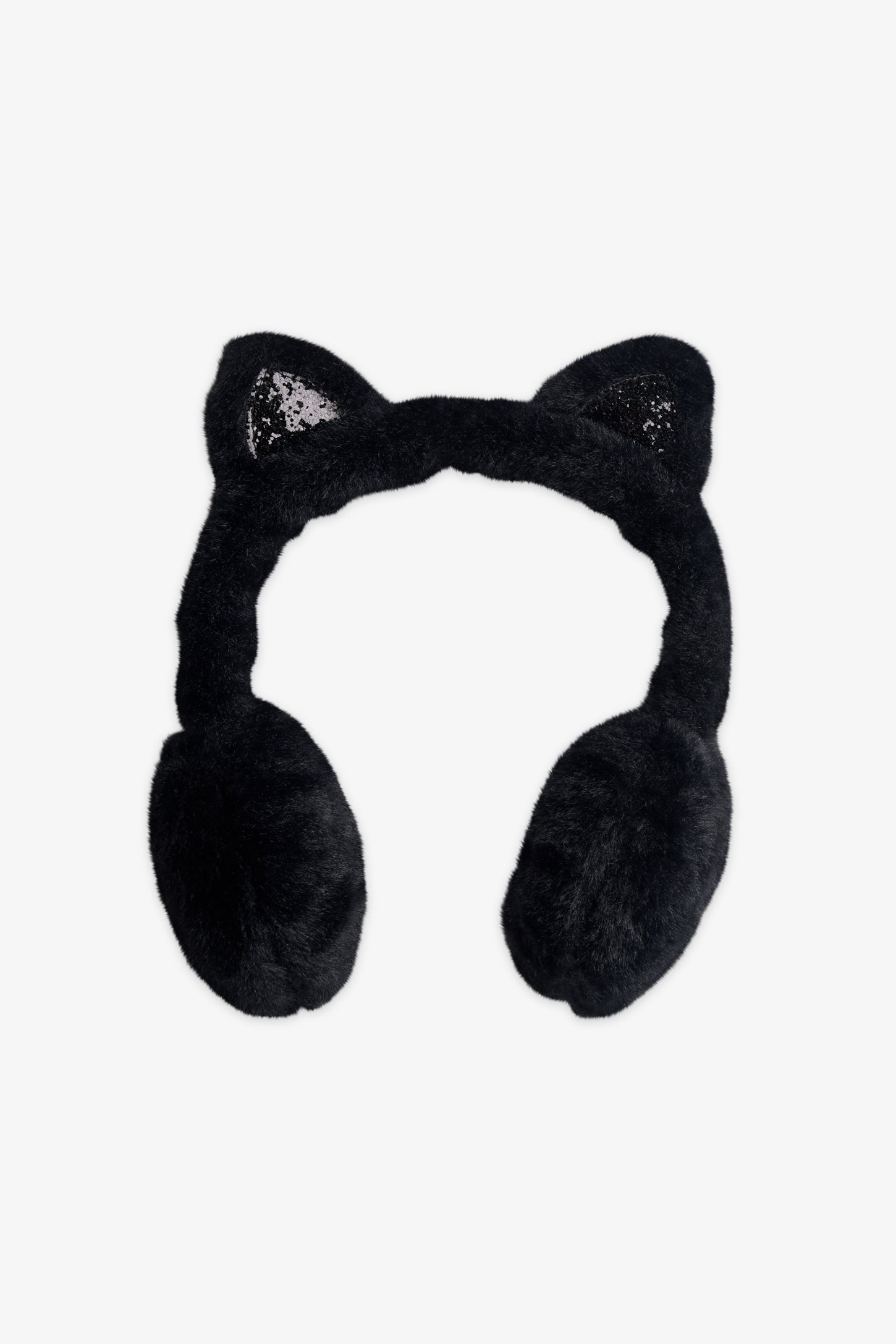 Cache-oreilles en fausse fourrure - Enfant fille && NOIR