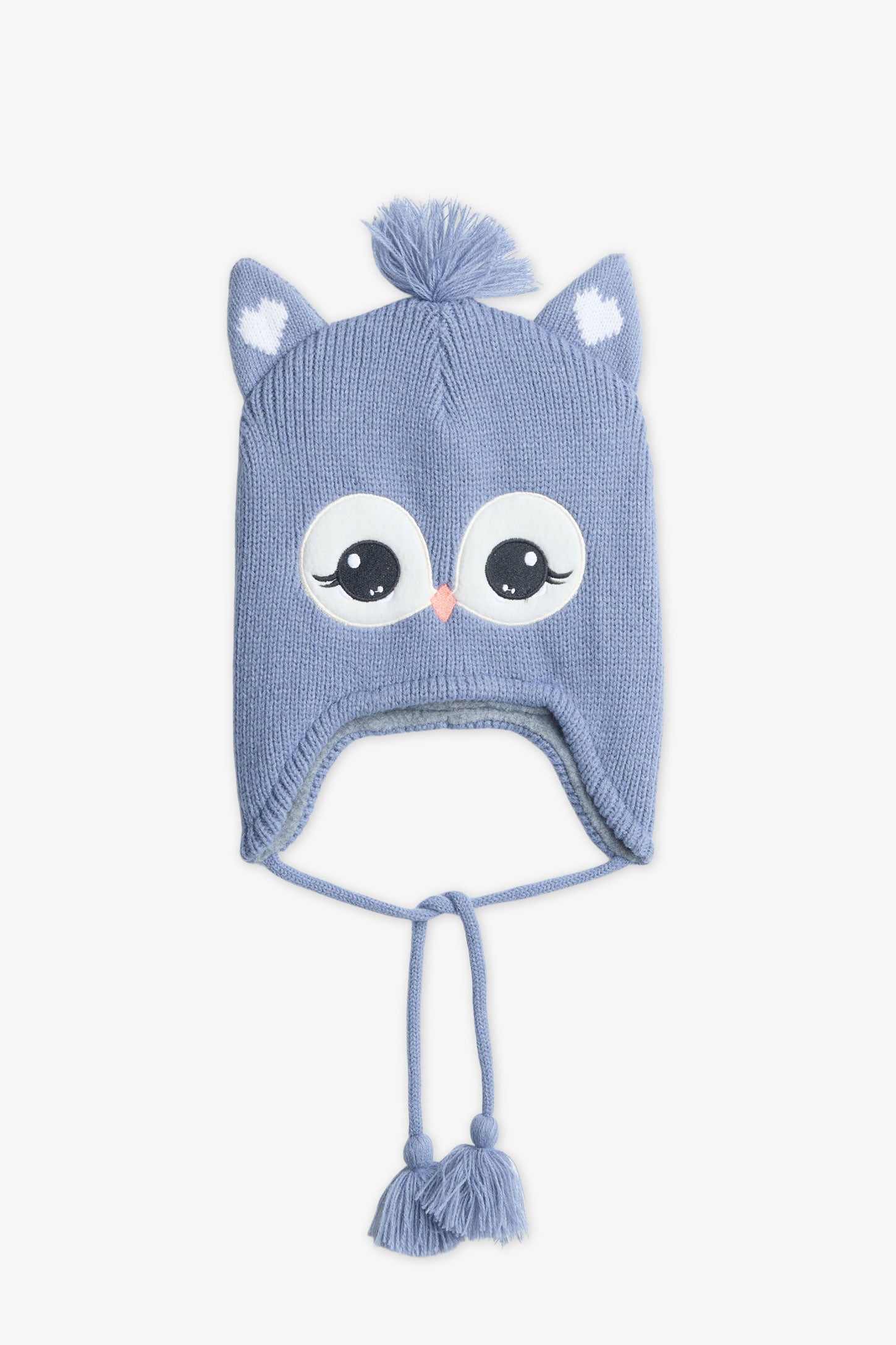 Tuque en tricot doublée micropolar - Enfant fille && BLEU