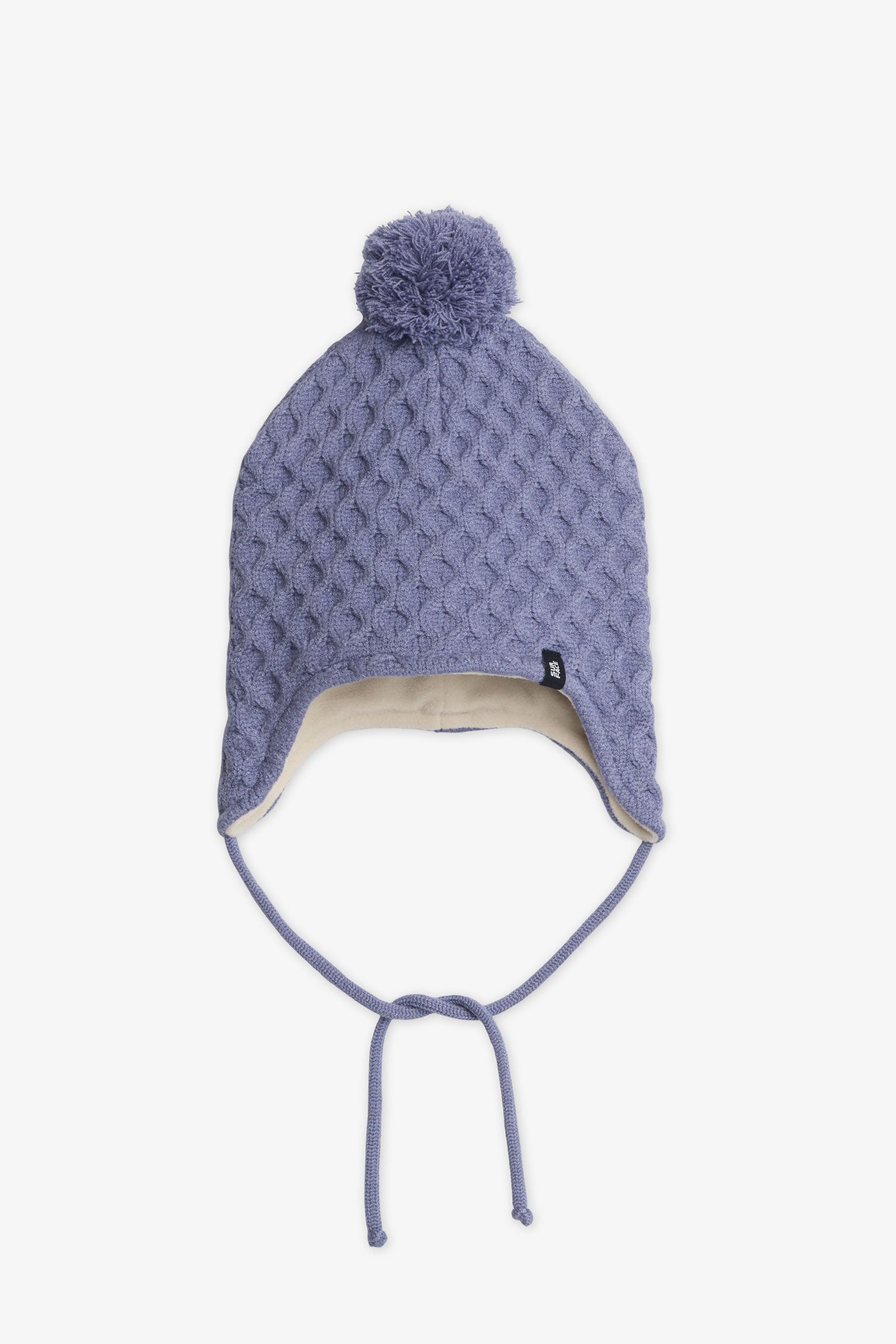 Tuque en tricot avec pompom - Enfant fille && GRIS