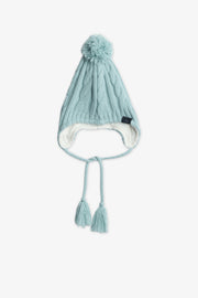 Tuque en tricot avec pompons - Enfant fille && AQUA