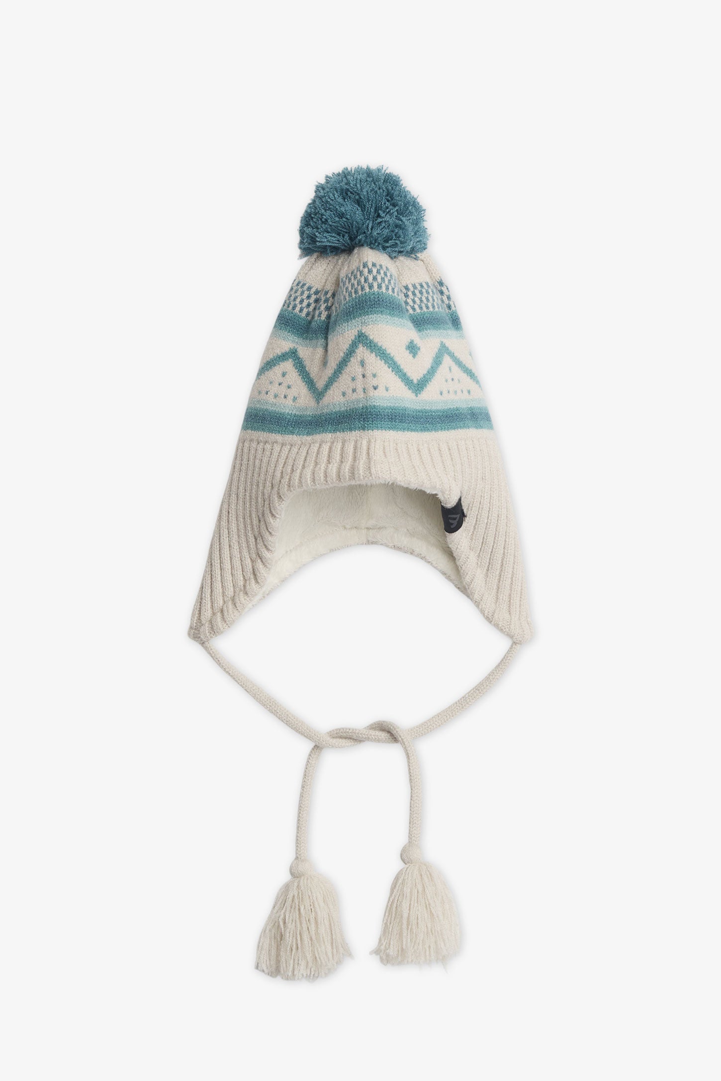 Tuque en tricot jacquard avec pompons - Enfant fille && BEIGE/MULTI