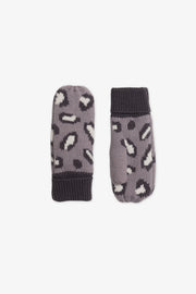 Mitaines en tricot imprimé animal - Ado fille && GRIS MULTI