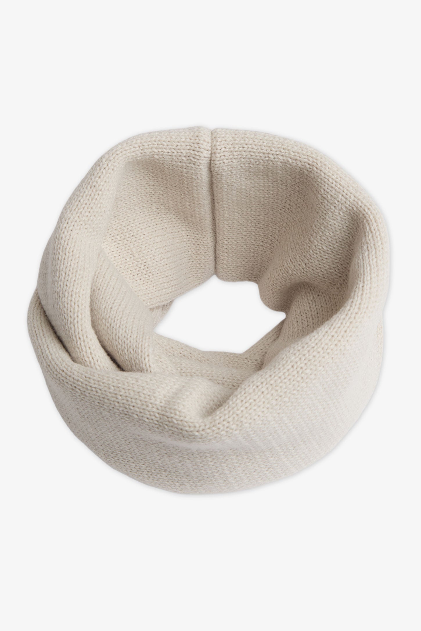 Foulard infini en tricot - Femme && BEIGE