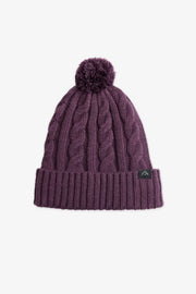 Tuque en tricot câblé avec pompons - Ado fille && PRUNE