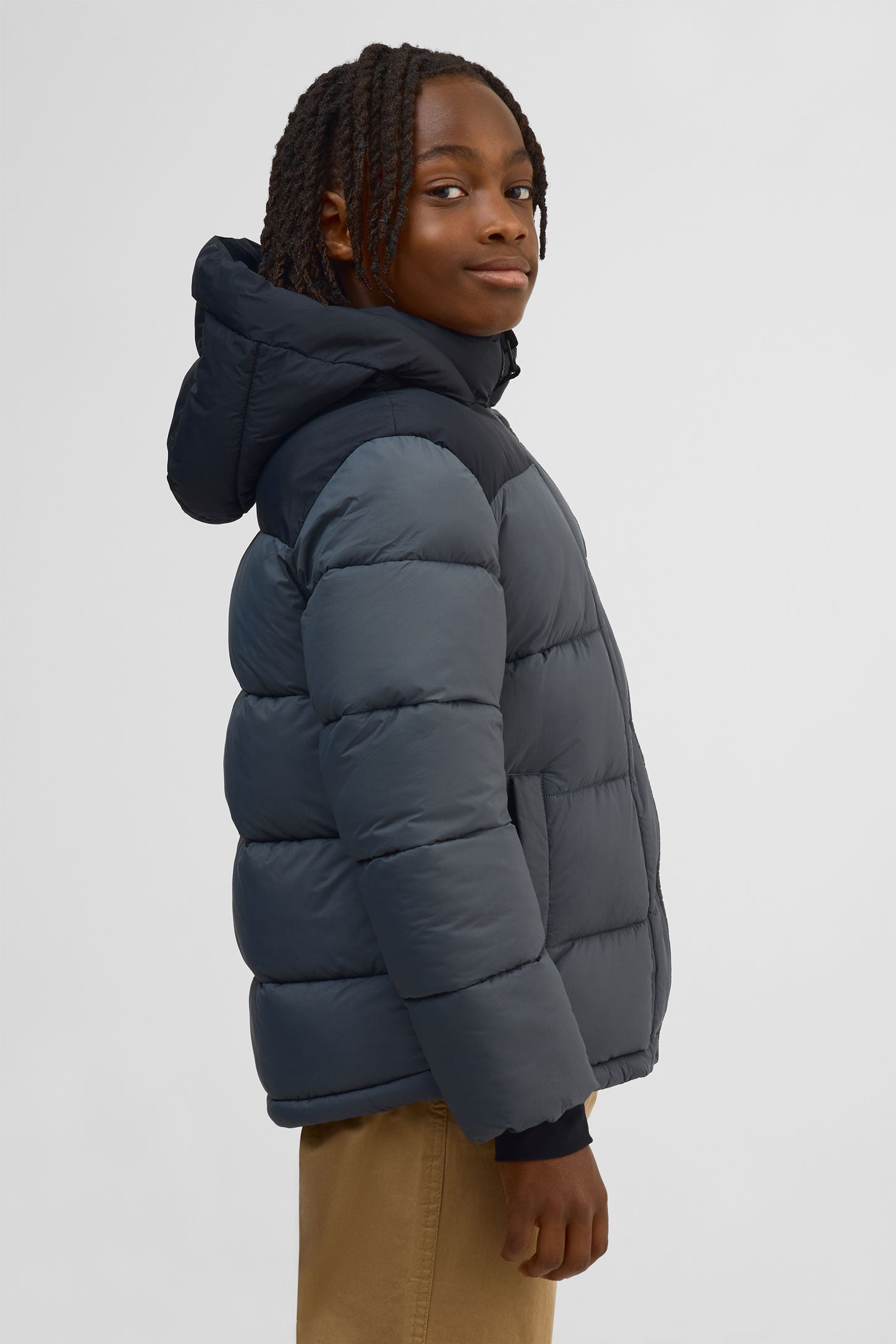 Manteau puffer isolé - Ado garçon && CHARBON