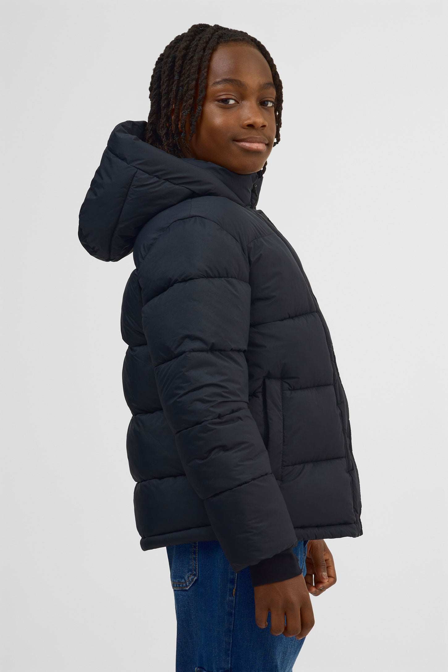 Manteau puffer isolé - Ado garçon && NOIR