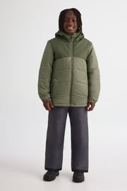 Manteau de neige avec capuchon - Ado garçon && KAKI