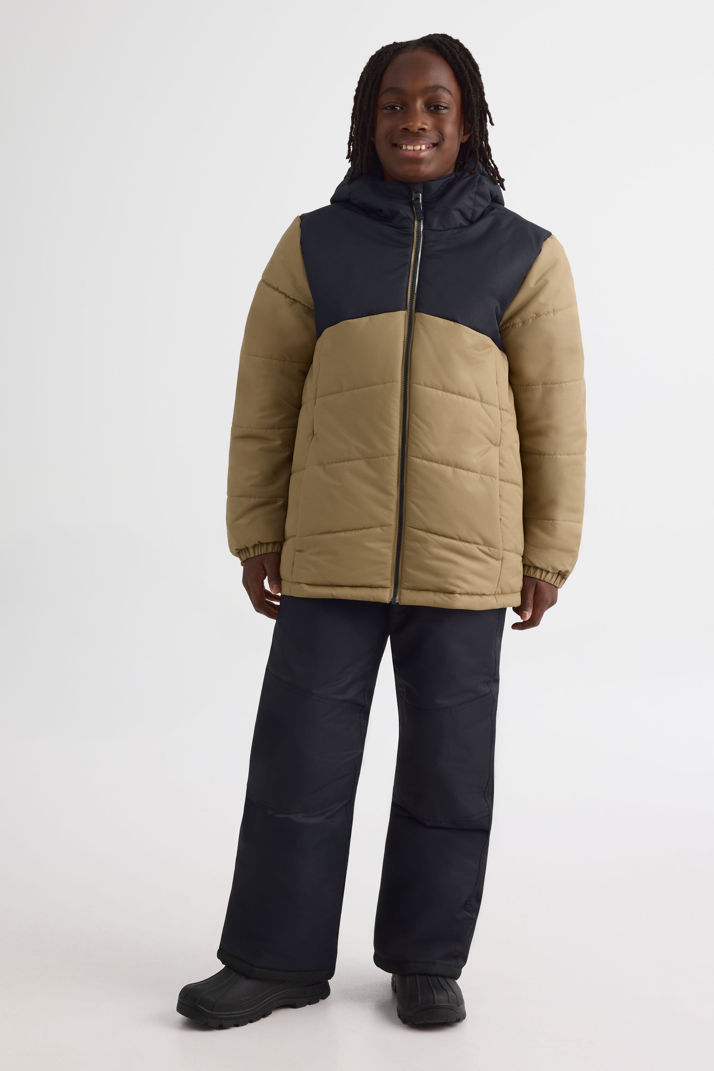 Manteau de neige avec capuchon - Ado garçon && CHARBON