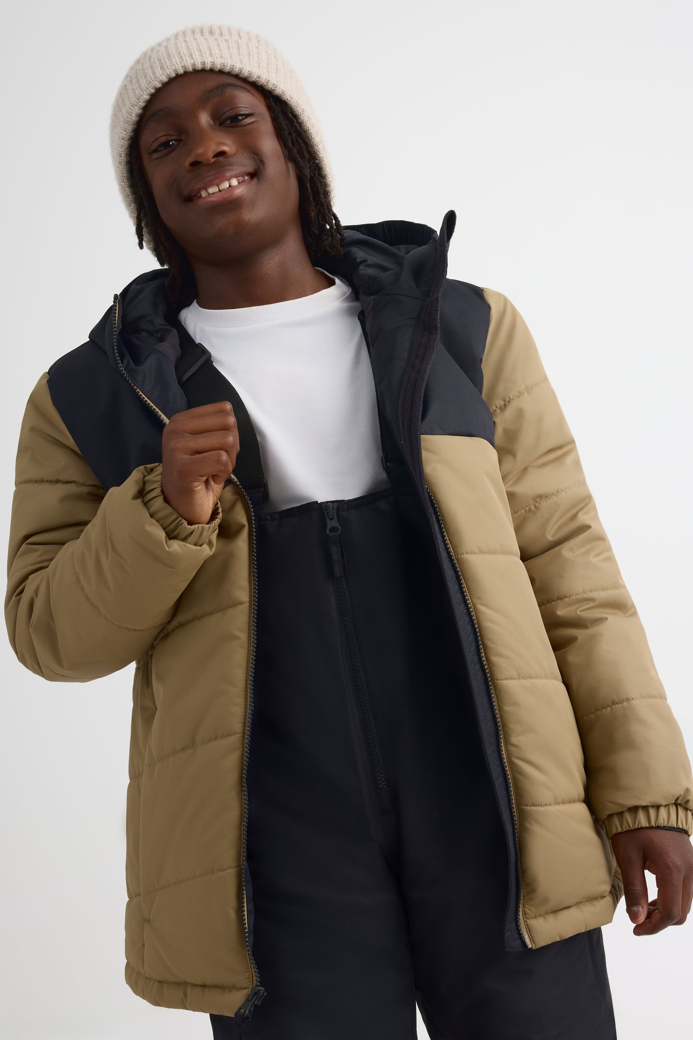 Manteau de neige avec capuchon - Ado garçon && CHARBON