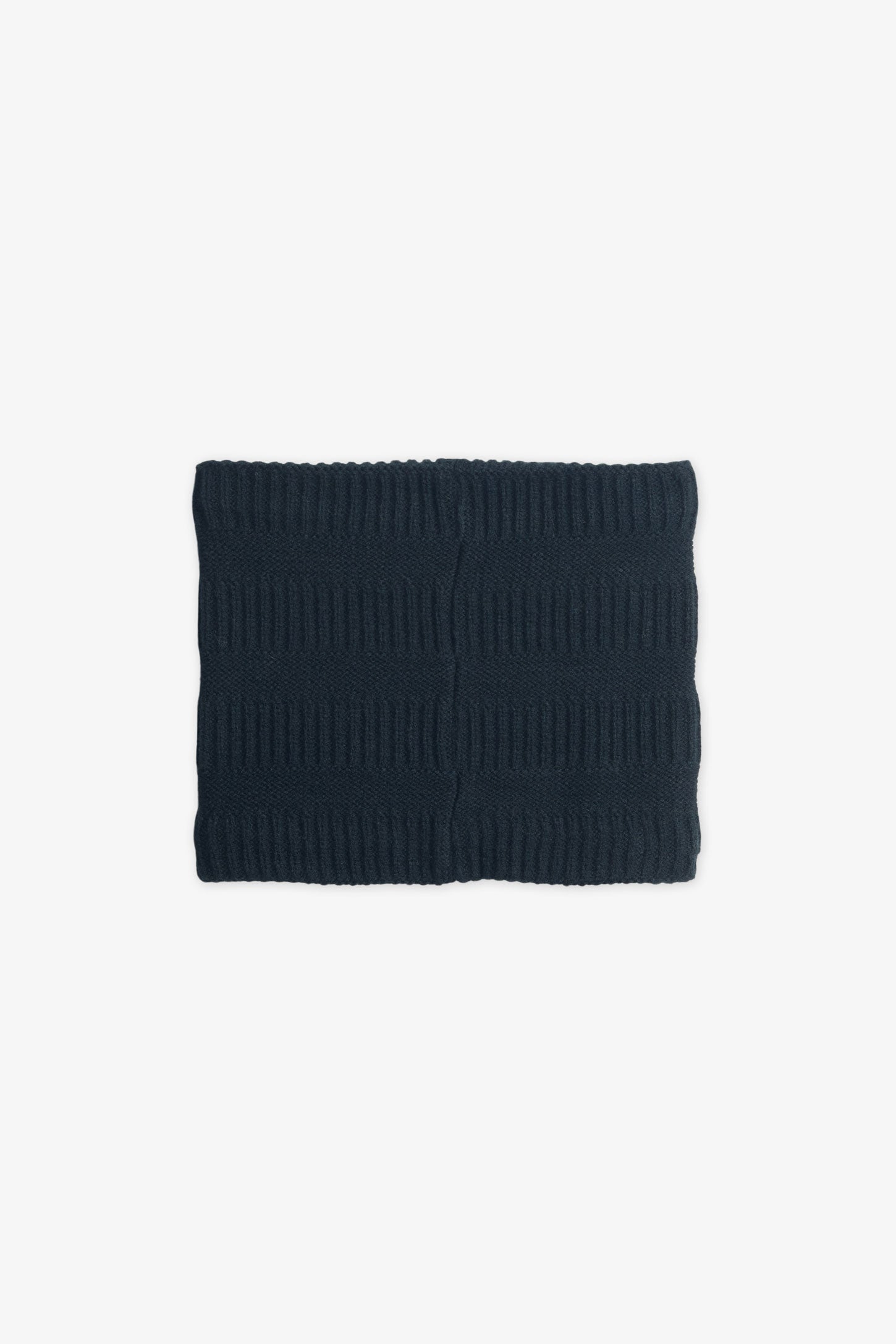 Cache-cou tube en tricot doublé - Ado garçon && NOIR