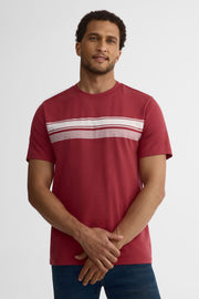 T-shirt col rond coton, 2/30$ - Homme && ROUGE