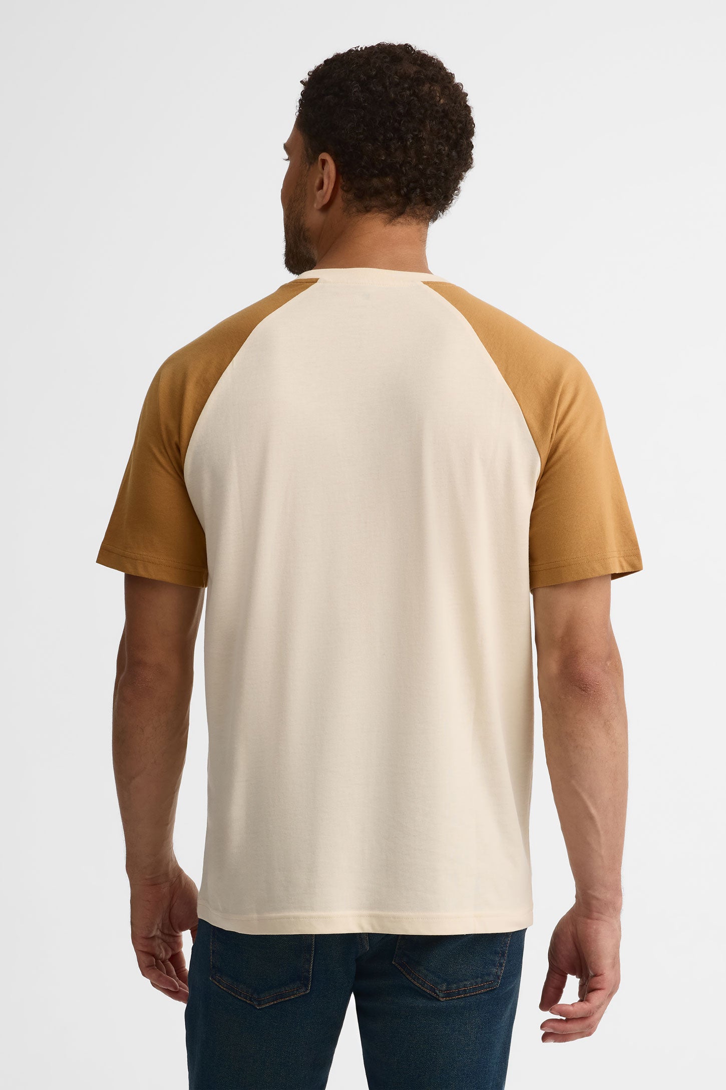 T-shirt col rond coton, 2/30$ - Homme && BEIGE/MULTI