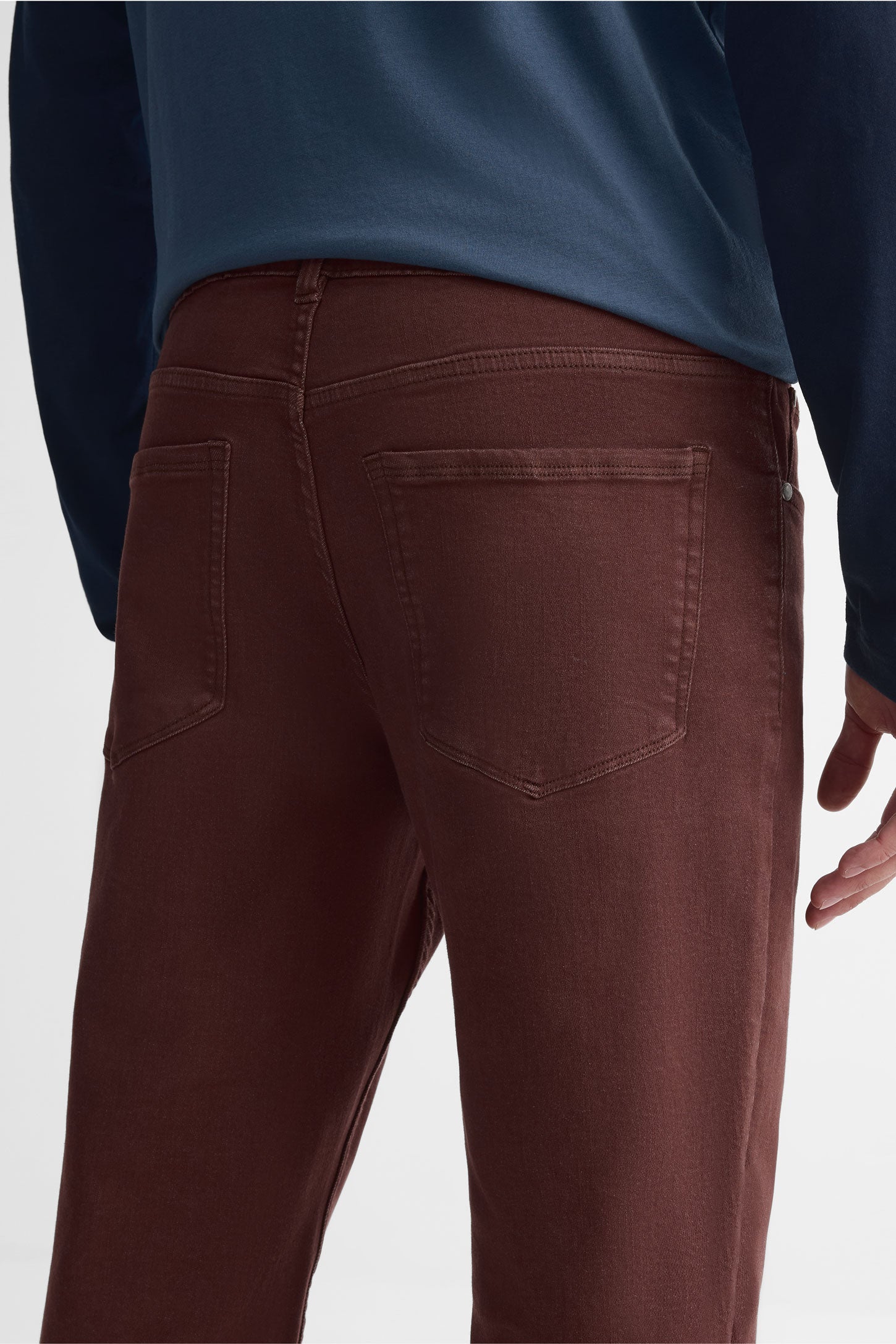 Jeans coupe droite - Homme && BRUN FONCE