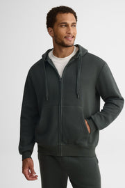 Veste ouatée à capuchon - Homme && CHARBON