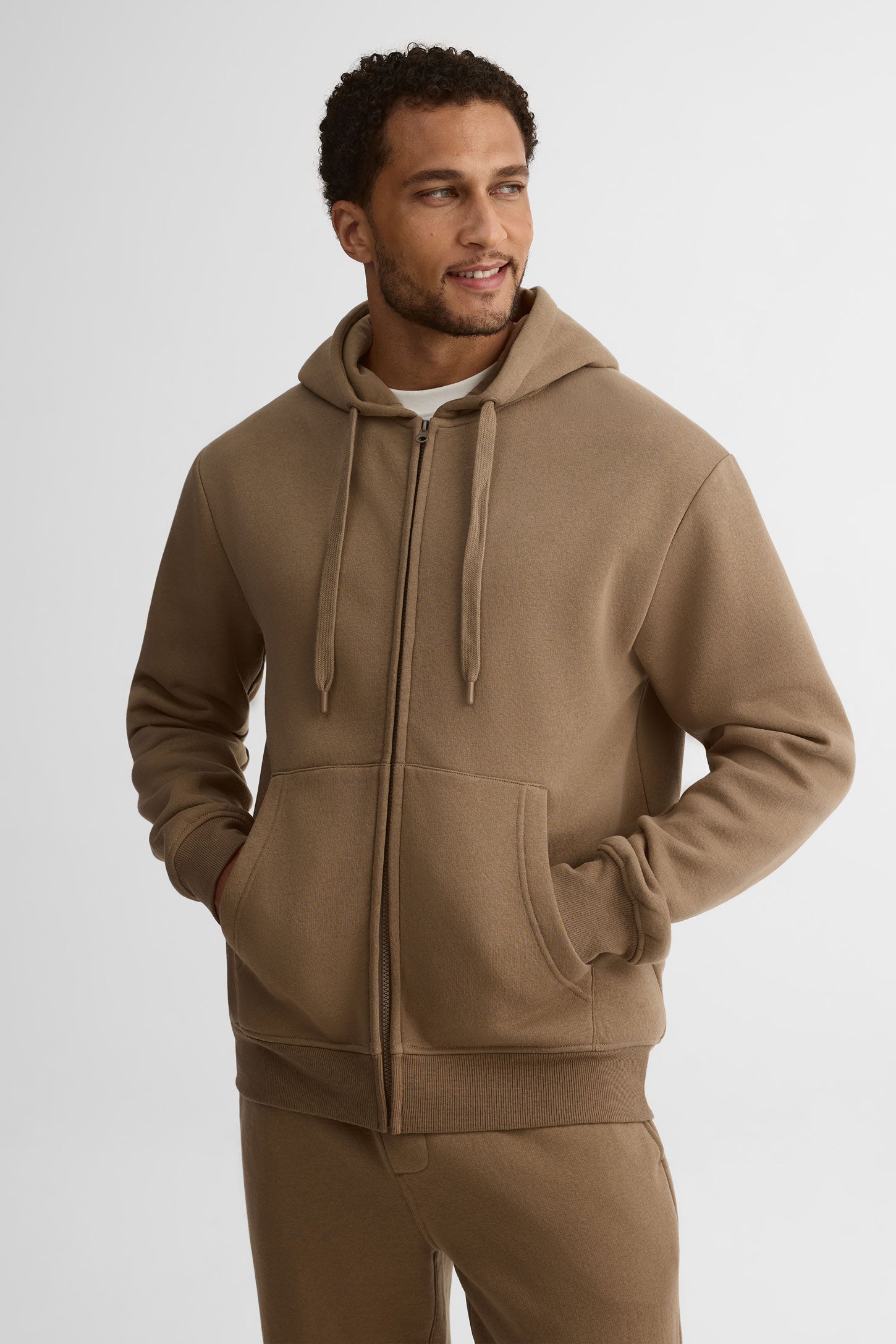 Veste ouatée à capuchon - Homme && TAUPE