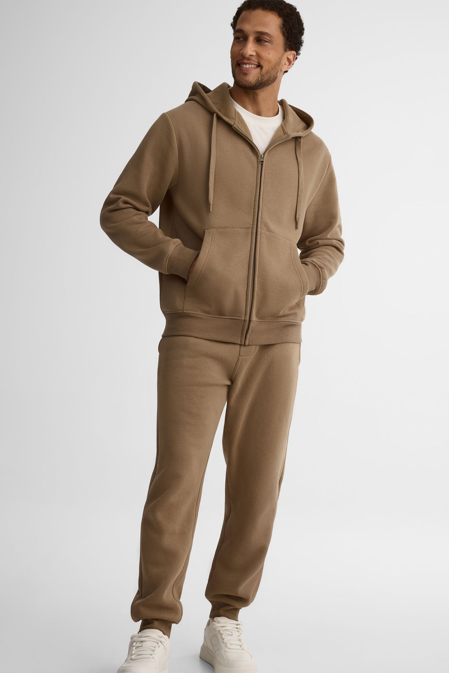 Veste ouatée à capuchon - Homme && TAUPE